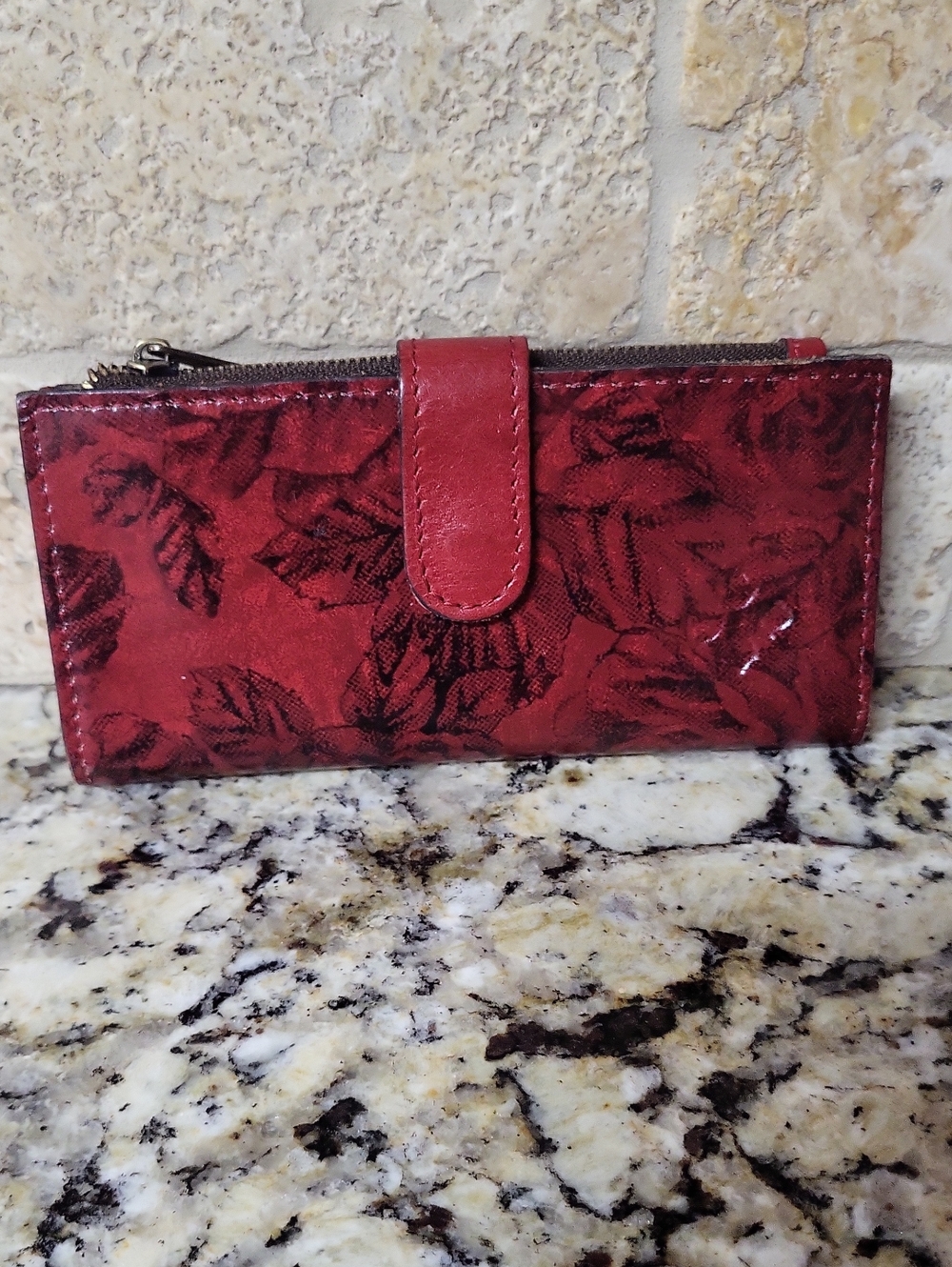 Patricia Nash Nazari Wallet Etched Rose